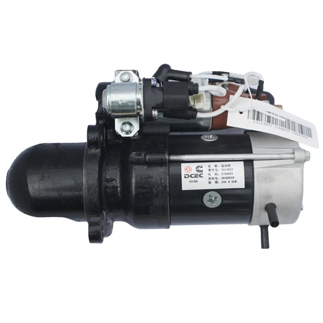 Genuine OEM 24V 6KW Starter Motor QDJ2729 C5313937 for Cummins Diesel Engine 6BT