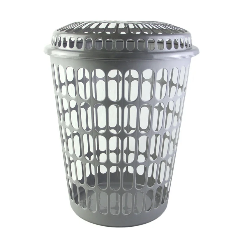 50 Lightweight Laundry Baskets Plastic Large Round Baskets with Removable Lid  Laundry Hampers