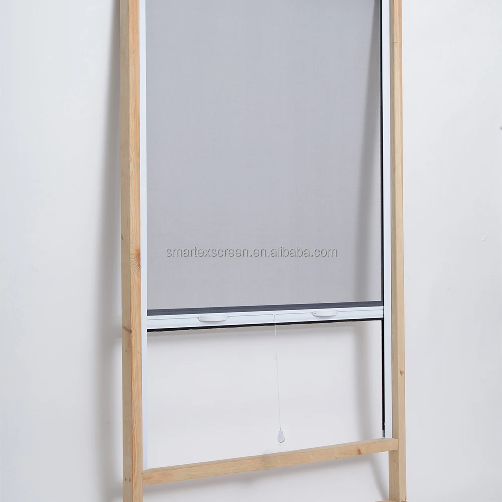 Anti mosquito fly bug door aluminum edges fiberglass net mesh screen window retractable screen for window