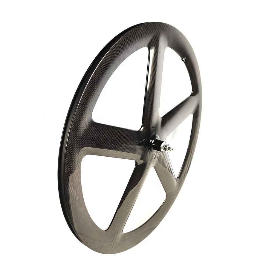 55MM Height Five 5 Spoke Carbon  Fiver Wheel Tubular Clincher 700C Carbon Track Wheel