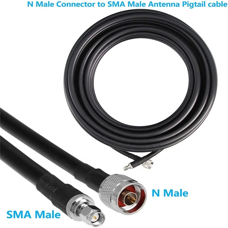 rf coaxial cable N male RP sma male lower loss LMR400 LMR200 LMR195 LMR300 LMR600 LMR400 Ham Radio jumper cable