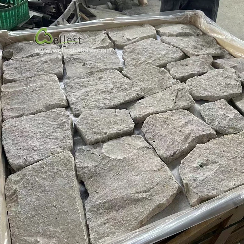 limestone facade natural stone blue random loose cladding exterior wall stone for home decoration