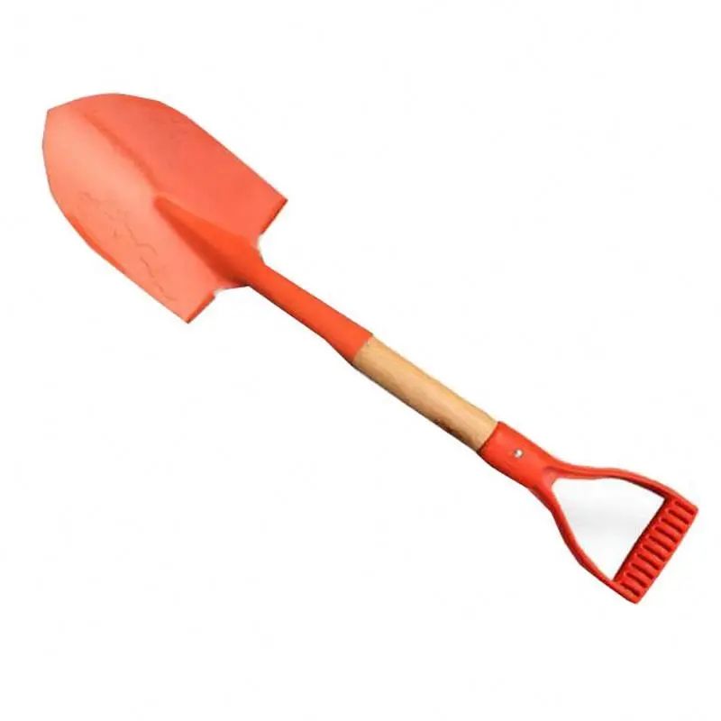 
Garden Landscape Farm Hand Tools Heavy Duty Stainless Steel Sharp Point Spade Shovel with Anti Slip Long D Grip Wood Handle 
