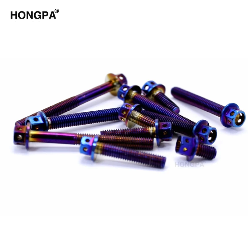 Motorcycle mounting tool Custom Titanium Socket Hexaonal Head Screw Color Screws With Washer For Motorcycle