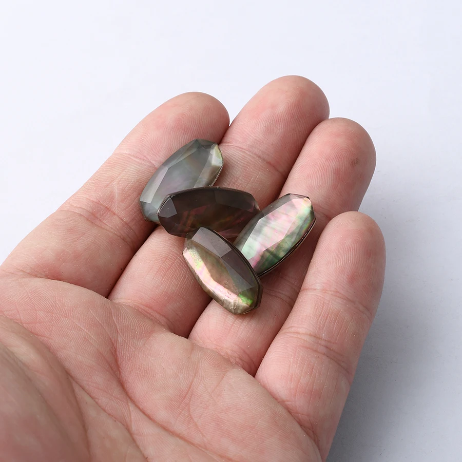 Black mother of pearl triton shell mother of pearl faceted salt water pearl for jewelry