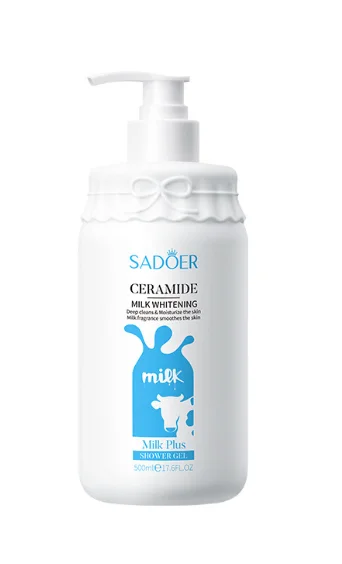 Sales of private brand SADOER Milk shower gel pure soft water moist tender care skin shower cream