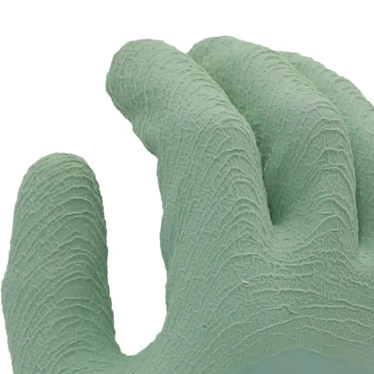 ENTE SAFETY New design Nylon with Latex 3/4 wave coated durable protection anti-slip work gloves