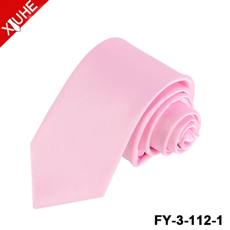 New Design 7.5cm Neck Tie Multicoloured Yellow Polyester Ties Custom Solid Color Mens Necktie