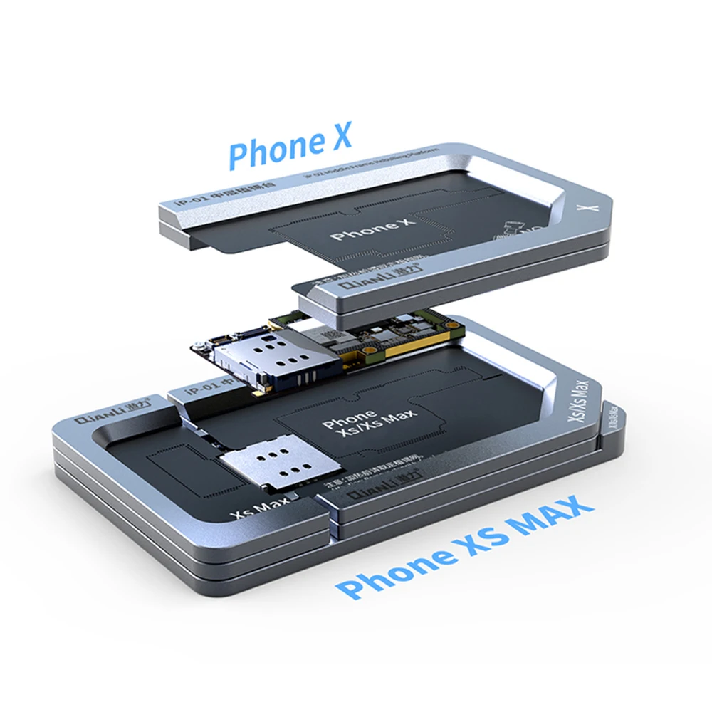 QIANLI ip-01 BGA металлический реболлинг трафарет на платформе для iPhone X XS MAX средняя рамка материнская плата для пайки