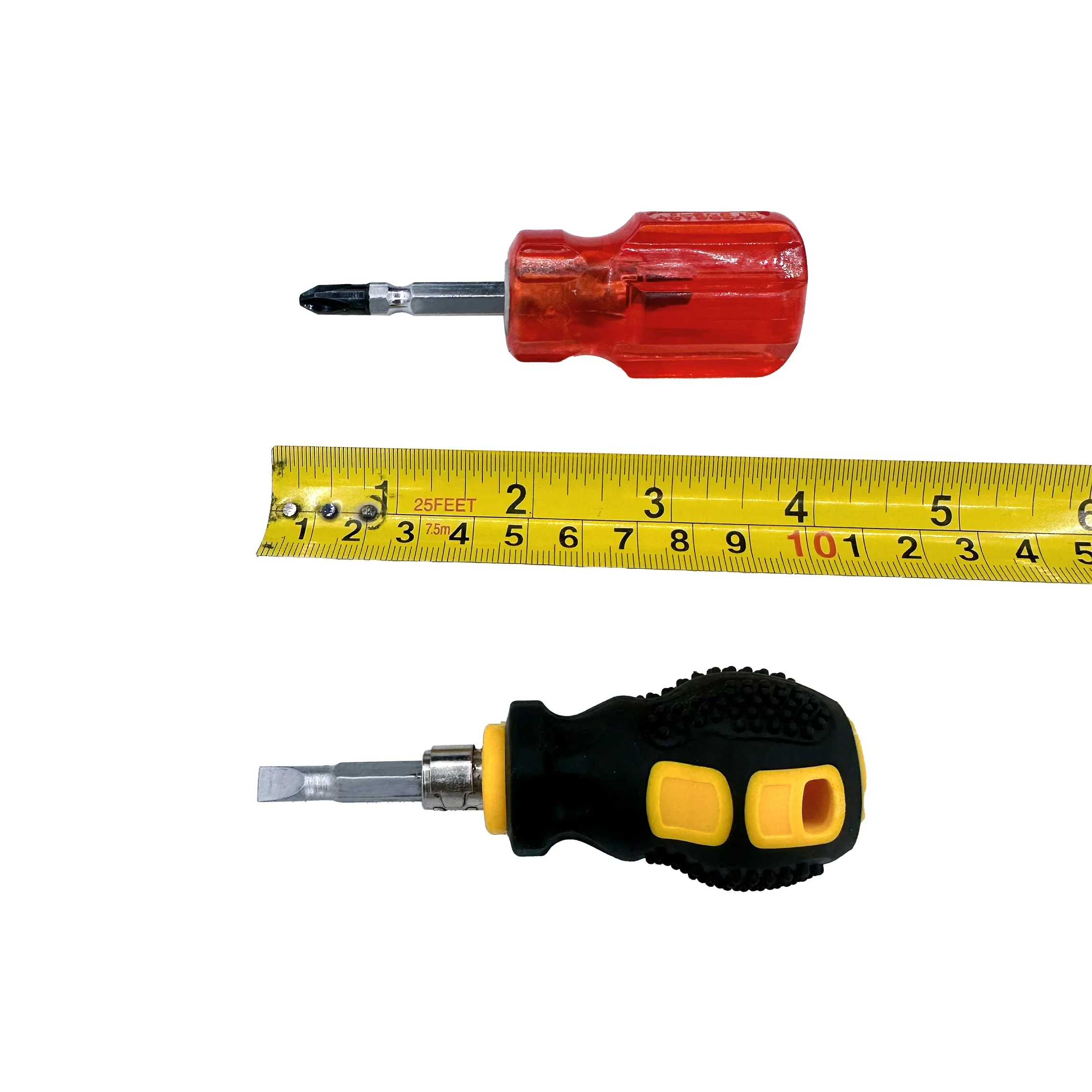 Red Transparent Handle Mini Size Screwdriver Portable Radish Head Repair Tools Screwdriver