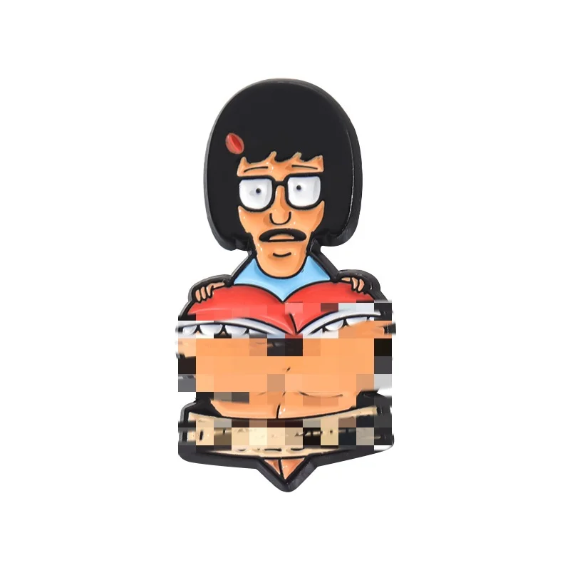 Funny cartoon animals poke monster pins Simp sons USA comedy brooch