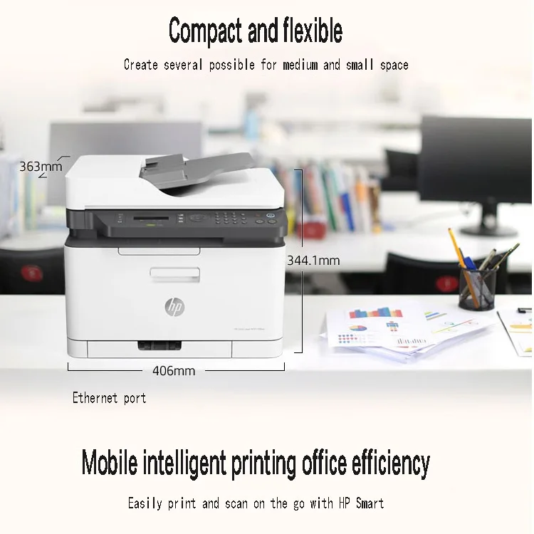 179fnw color laser all-in-one four-in-one printing Copy scanning fax autoprinter printer hp laser jet printer