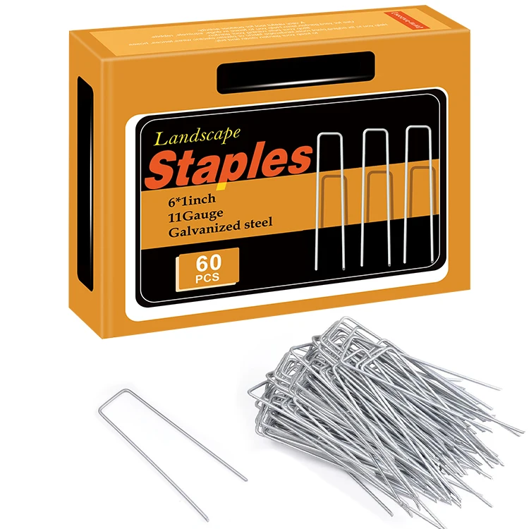 United States local sales galvanized landscape staples 6inch 11 gauge garden sod pins