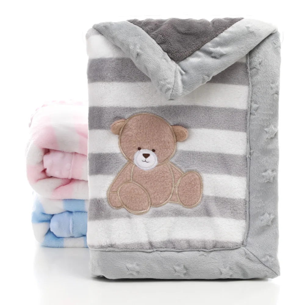 Wholesale Factory Simple Double-deck Flannel Blanket and Cozy Fleece Blanket for Baby and Kids