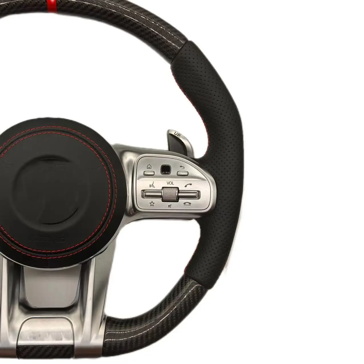Кожаное рулевое колесо из углеродного волокна для Mercedes Benz S E Class W213 W205 W204 W222 W212 W221 GLC GLS GLB AGM GT