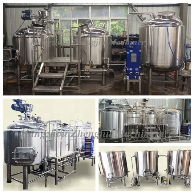 1bbl - 5 bbl small beer production line mini fabrica de cerveja brewing kettles