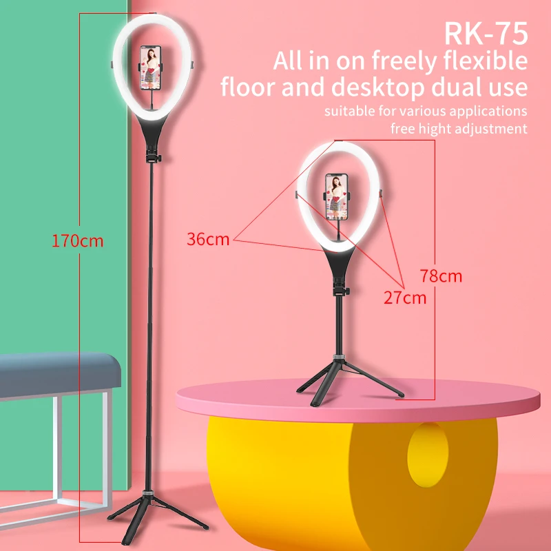 Hot Sale 14 Inch Selfie Ring Light with Tripod Stand for TikTok Video Live Stream Makeup Photography All in One Ring Light