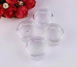 3 г, 5 г, круглая прозрачная банка, пустой косметический горшок, дорожный контейнер для образцов крема
