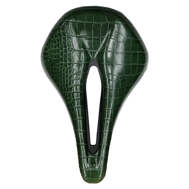 TAOZIK 165 mm  Classic Design Memory sponge Hand made Crocodile skin leather Bicycle racing saddle OEM factory