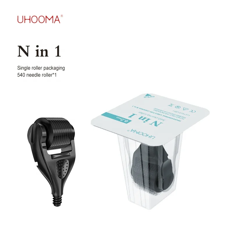 china factories low price skin tool Replaceable head beard roller 0.5mm for hair growth Nin1 derma roller