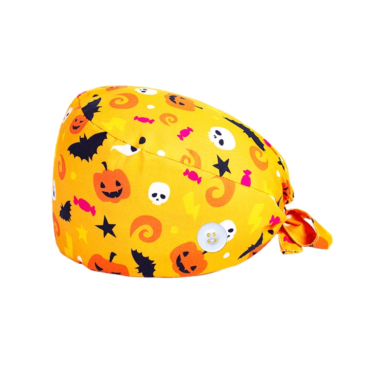 Surgical Cap Medical 100% Cotton Printed Pattern Hats Custom Logo Dental Department Doctor Nurse Nursing Scrubs Operating Room C