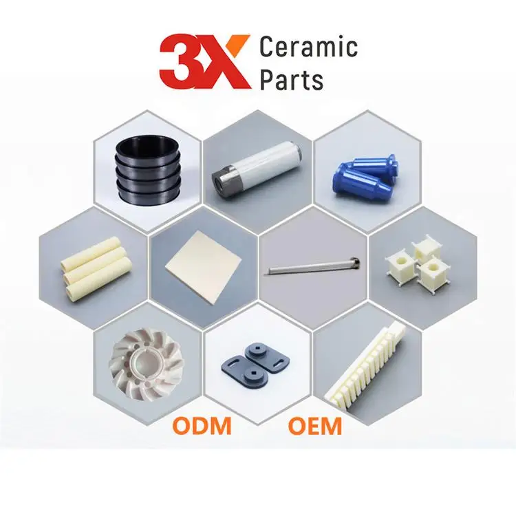 3X Ceramic Parts ODM OEM MACOR Carbide Silicon Nitride Board Zirconia Plate Alumina Sheet Conversor Ceramic Catalyst Substrate