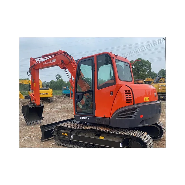 Used Mini Size Excavator Second-hand KUBOTA KX185-3 KX185 Kubota 8 TON Digger Kubota KX185-3 Hydraulic Tracked Excavator