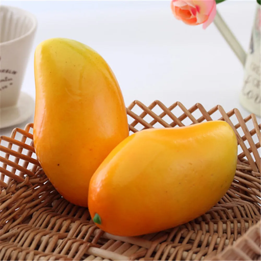 Mango Fake Fruit Artificial Realistic Model Lifelike Decorative Fruits  for House Kitchen Party Decoration Desk Ornament