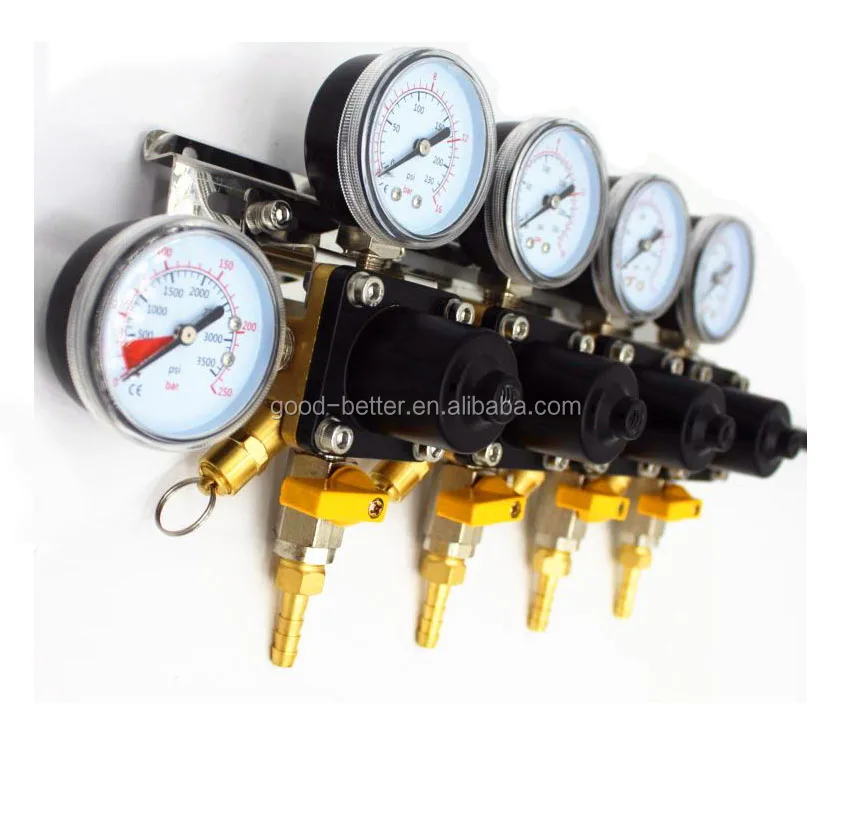 BA10653 горячая Распродажа полностью латунный квадратный два датчика Co2 /N2 Регулятор