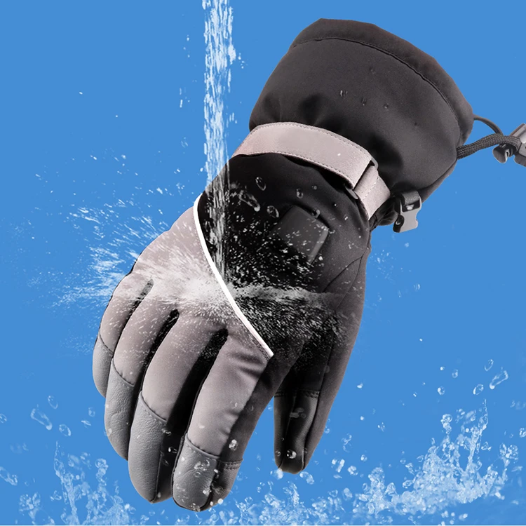Ski Heating Gloves Manufacturer Men Ski Gloves Jumping Best Wholesale Black Ski Riding Gloves