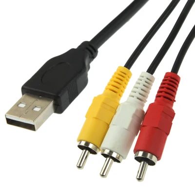 Factory Wholesale Prices 1.5m USB to RCA Audio Video Cable Connectors Converter for AV Equipment HDD Player