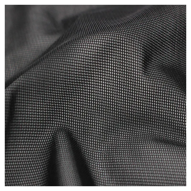 Guaranteed Stretch Tear Resistant Black Knit Mesh Polyester Spandex Fabric For Dress