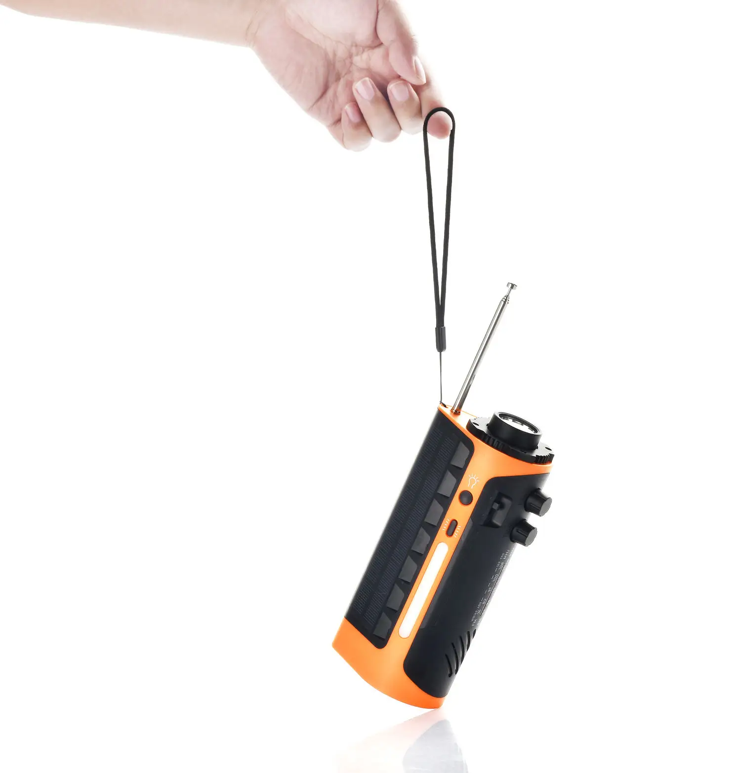 Solar-powered White/Black Wireless Charger BT Speaker LED Camping Lantern with Rechargeable ABS Body ROHS Certified