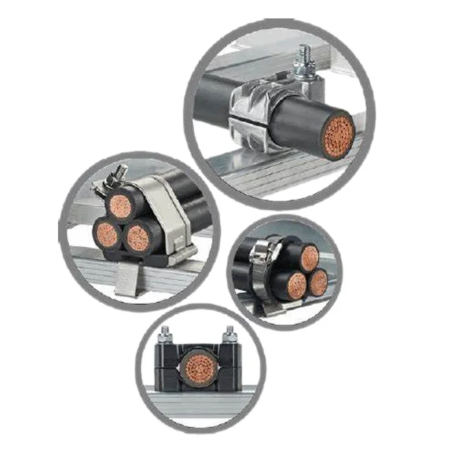 New Product metallic  High Voltage Cable Cleatstrevoil power fiber optic cable tie cable cleat