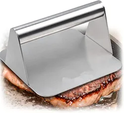 Stainless Steel Square Burger smasher Non-Stick Bacon Grill  Press Burger Professional Griddle Accessories Kit