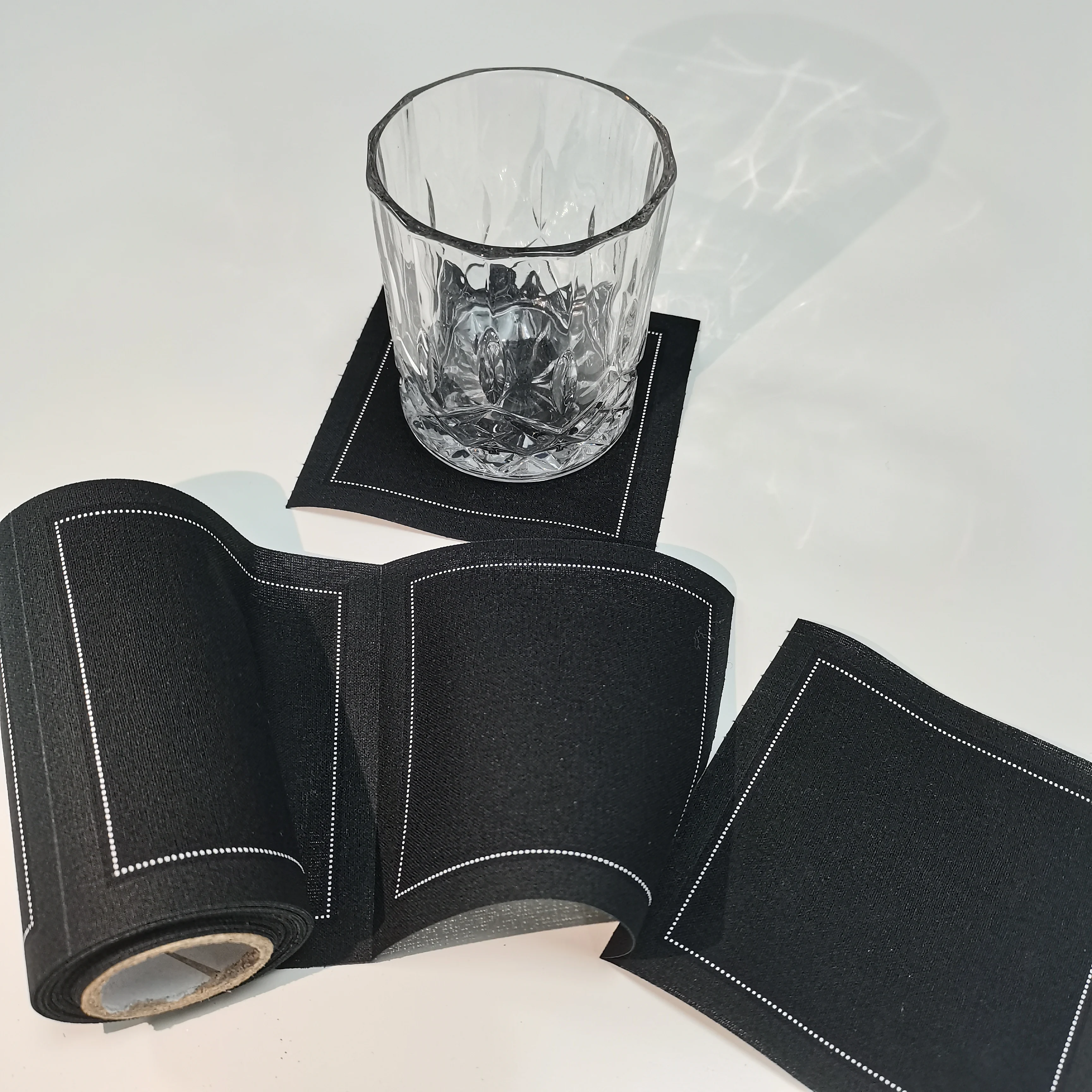 11.4*11.4 Printed Cotton Tear-Off Napkins 100% Woven Square Napkins Disposable Easily Hand-Tore for Home Parties Restaurants