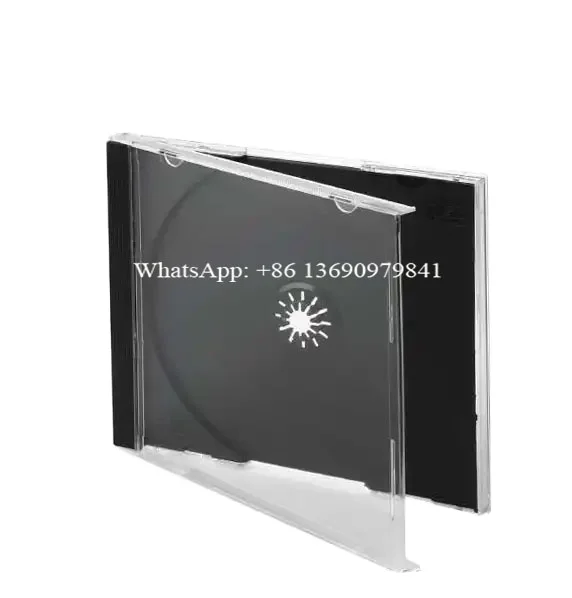10 4 мм один диск Cd чехол с черным лотком Dvd Jewel пластиковая упаковочная коробка