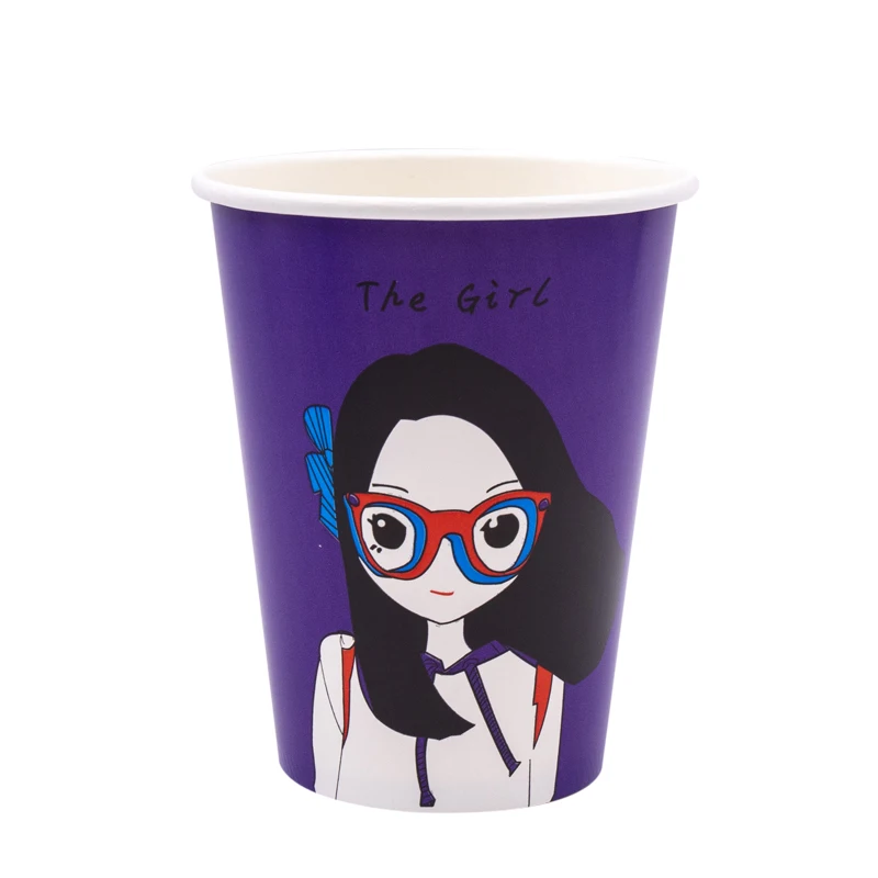 
Custom Design PE Coated Single Wall Disposable Cold Drink Juice Paper Cup 