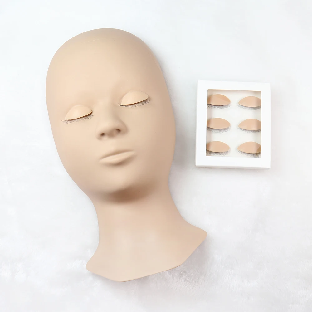 Training Customized Practice Mannequin Head With Removable Eyelids For Eyelash Extensions Training
