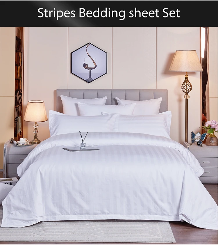 Luxury 100% Egyptian Cotton 400 Thread Count Sheet Bedding Set 5 Star Hotel Bed Set Bed Linen