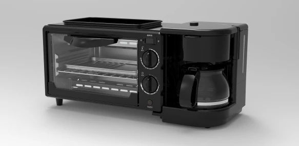 Factory Direct Supply Multi-function breakfast machine, With Coffee Maker Frying Pan Toaster Oven 3 in 1 Breakfast Machine