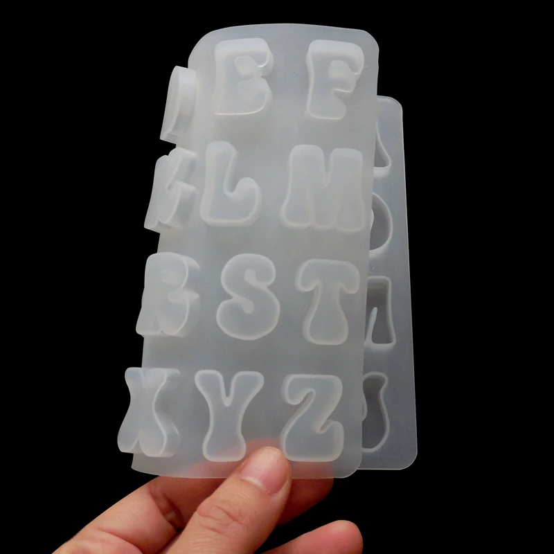 Mold Custom Letter Food Grade DIY Concrete Resin Rubber Opp Bag Silicone Moulds Cake Tools Silicone Mold for Soap DIY Product