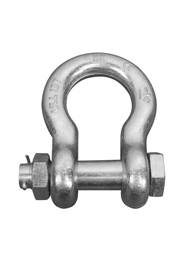 Lifting chain with shackle clasp at both ends of tow chain truck lifting iron pipe lifting steel stone manganese steel chain