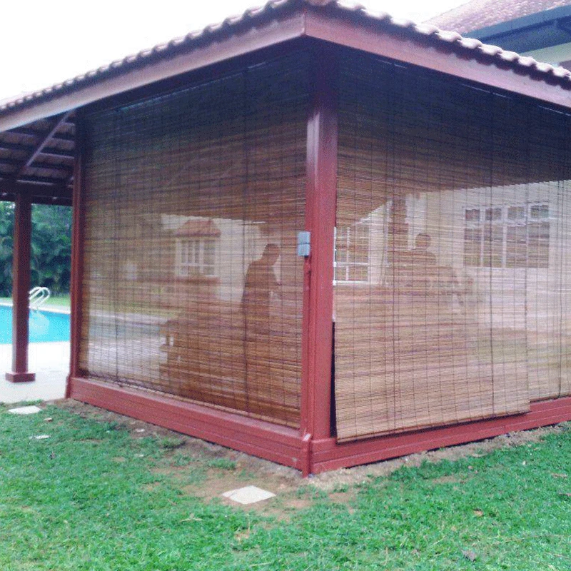 SUNC outdoor waterproof roll up Bamboo blinds for windows