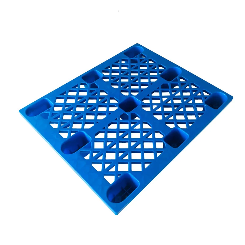 Сверхмощный пластиковый плоский девятифутовый HDPE синий поддон для складского хранения логистика стальной