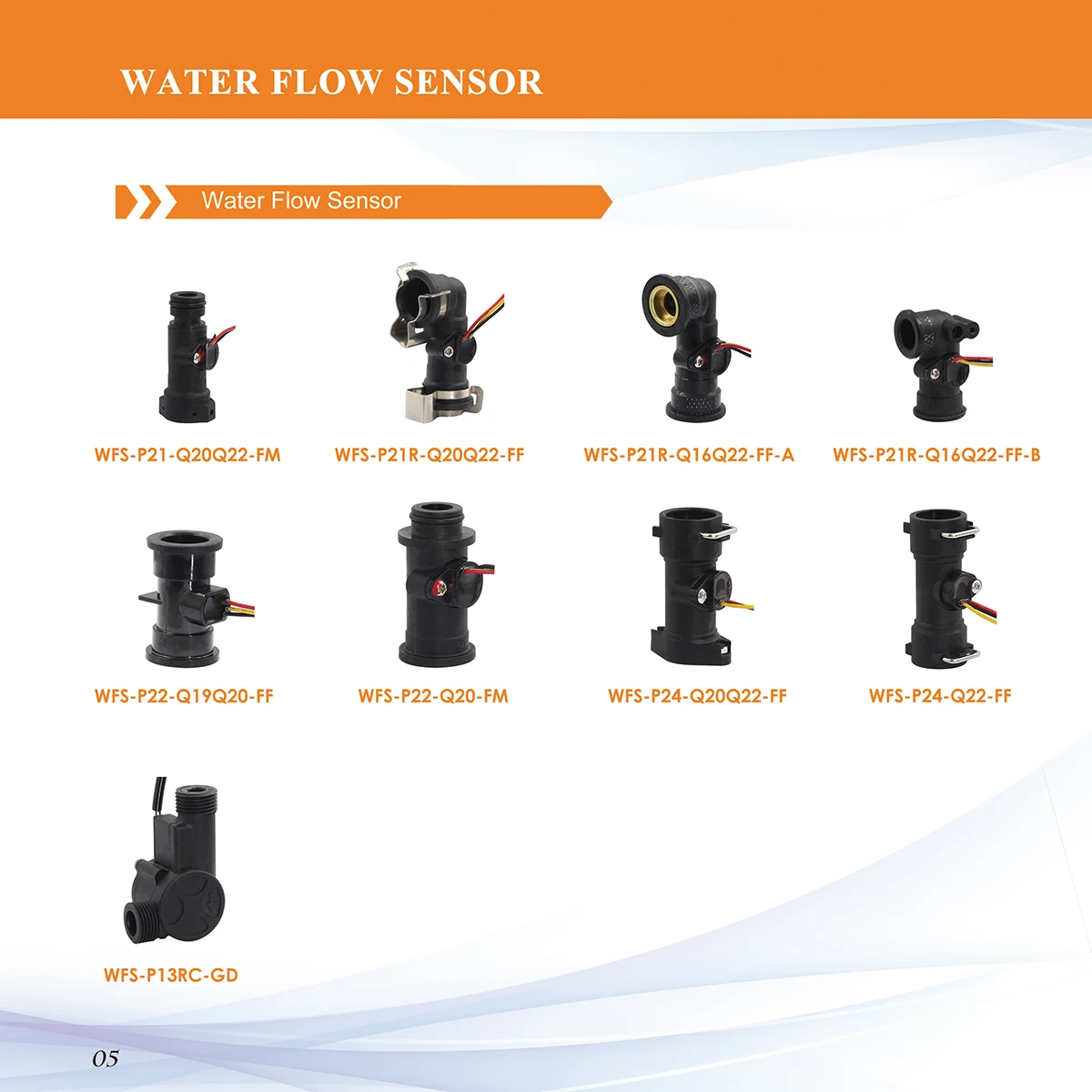 WFS-P21-Q20Q22-FM Water flow sensor plastic flow sensor
