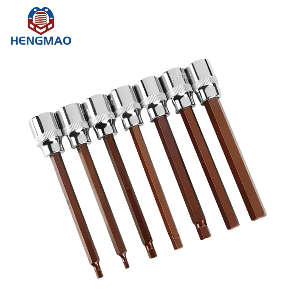 Factory Supply Chrome-Finish Steel Socket Wrench Screwdriver Hand Repairing Tools Hex Torx Square
