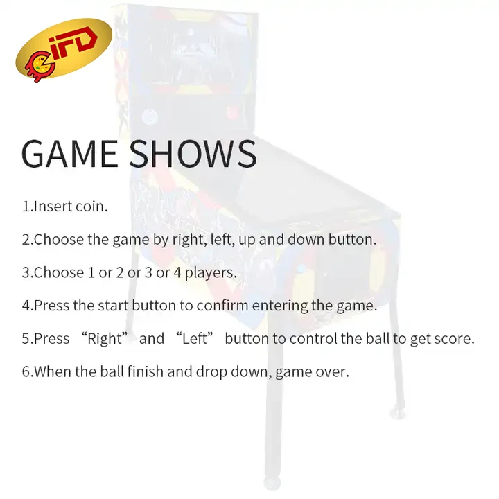 IFD Factory Wholesale Hot Selling Coin-Operated Arcade Virtual Pinball Arcade Game Machine 3D Pinball Machine Arcade Game