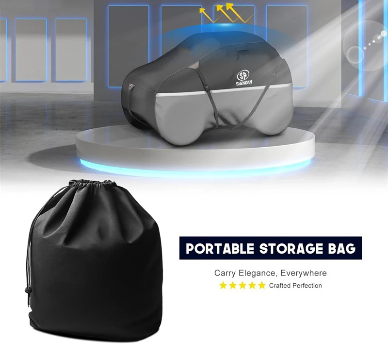 420D Polyester Heavy Duty 4 Wheeler Quad Cover Vehicle Protects from Snow Rain Sun Waterproof UTV Cover