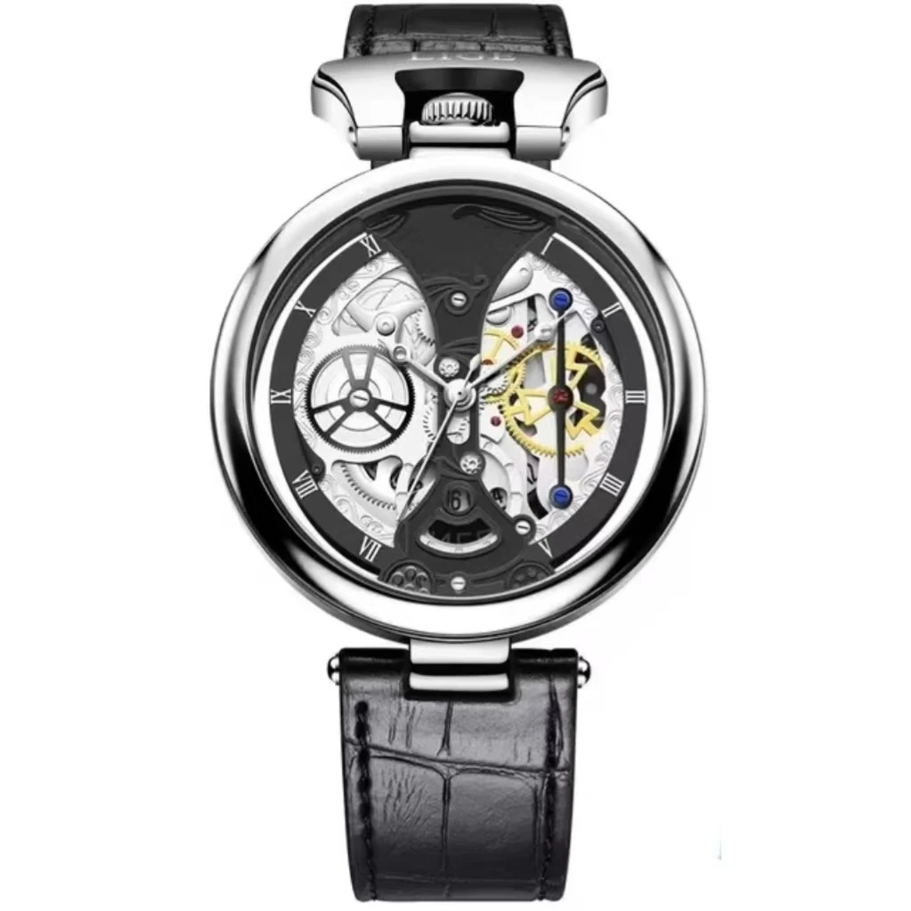 Wholesale  Mens Quartz Watches Custom Brand Gold Skeleton Automatic Quartz Luxury Wrist Watches